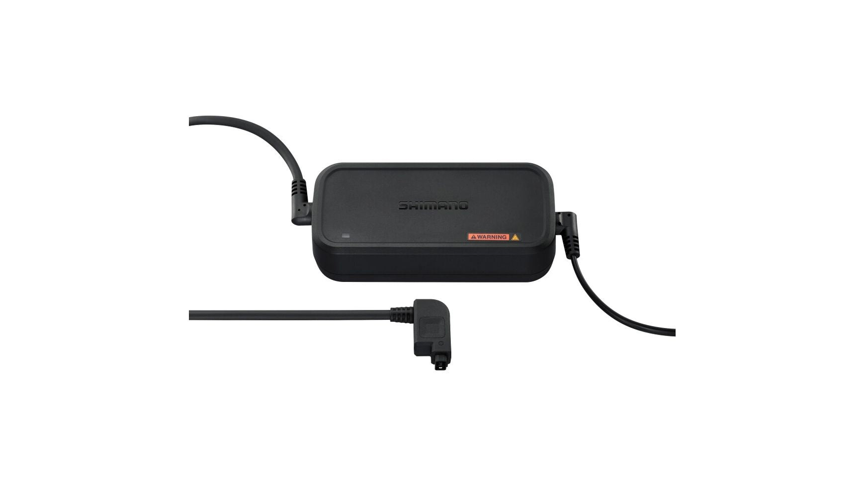 Hier ist eine überarbeitete Version unter Verwendung der bereitgestellten Produktdaten: Das SHIMANO Steps EC-E8004 Ladegerät ist ein kompaktes, rechteckiges E-Bike-Ladegerät mit integrierten Kabeln – eines davon ist mit einem Winkelstecker ausgestattet. Es verfügt über ein Warnaufkleber und wurde speziell entwickelt, um Ihren Shimano E-Bike-Akku sicher und effizient aufzuladen.